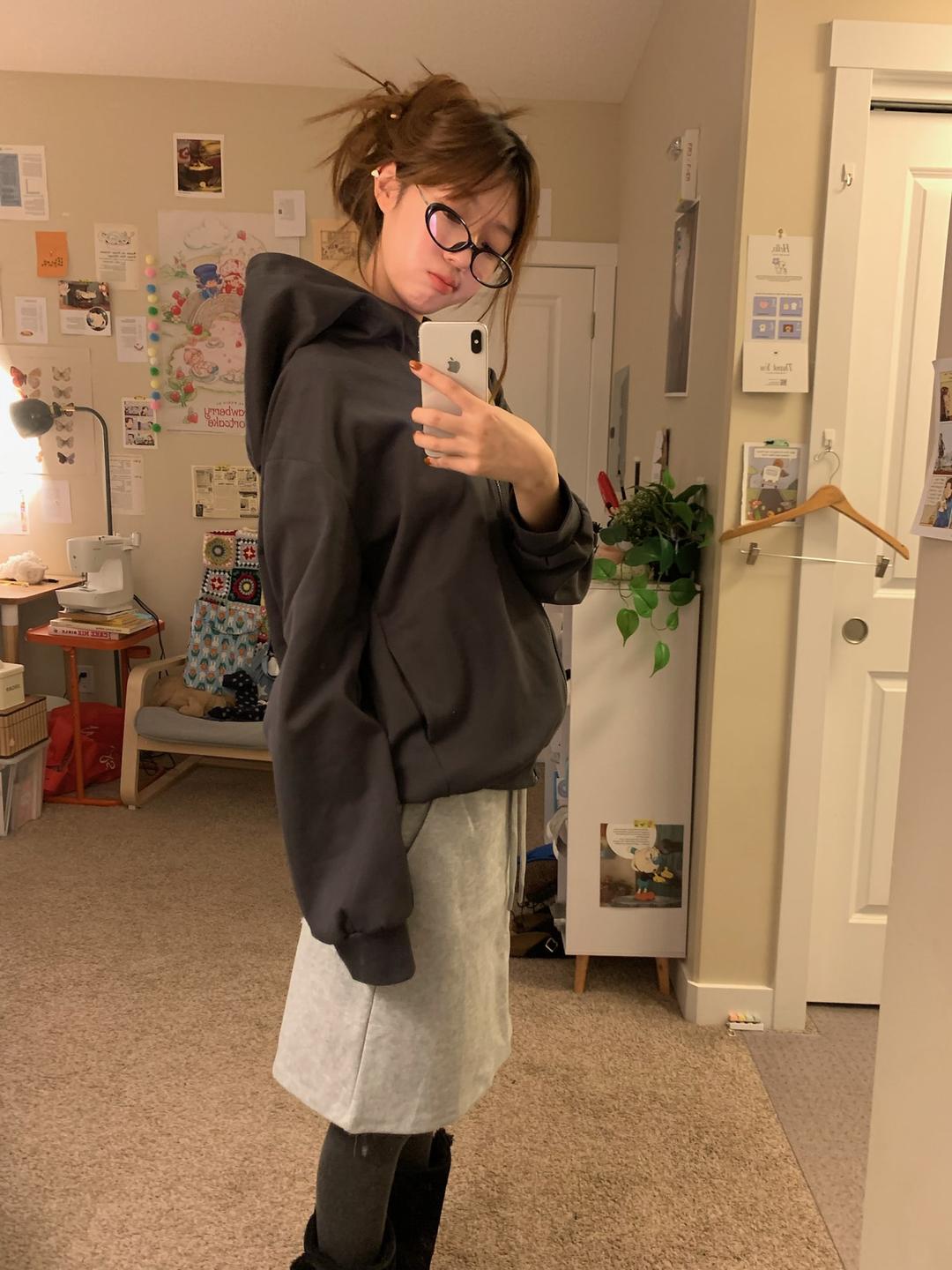 oversized hoodie zip-up