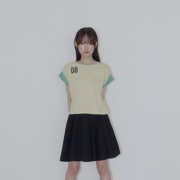 [6월 2일 출고] BUTTON DOUBLE SLEEVE T (YELLOW)