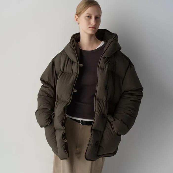 [2차 1/14예약배송] 구스 다운 후디드 푸퍼_brown