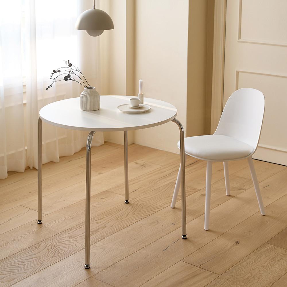 메종드꼼마 밍글 화이트 원형테이블 800  카페원형테이블 2인 4인