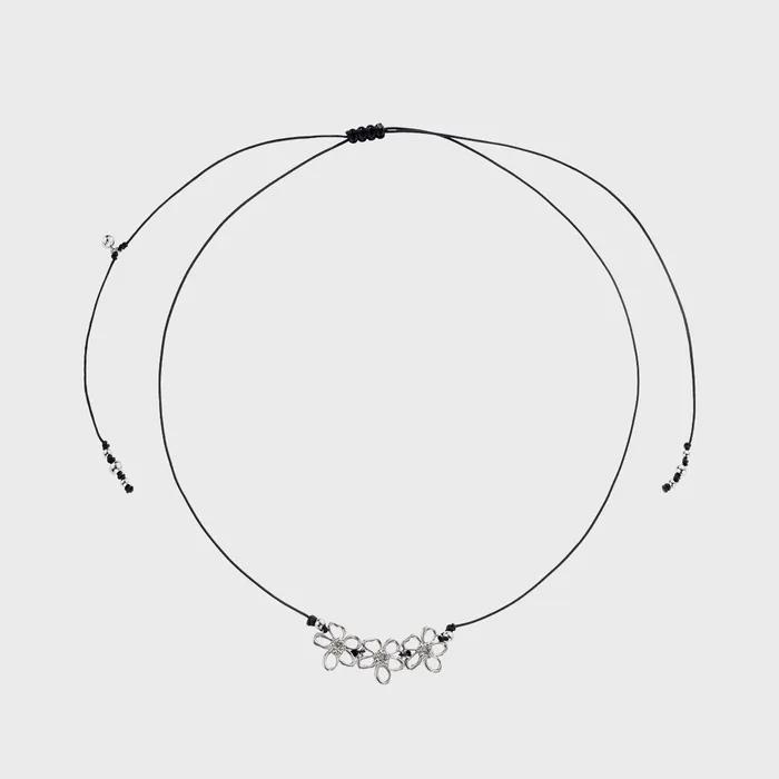 nomad flora necklace-black