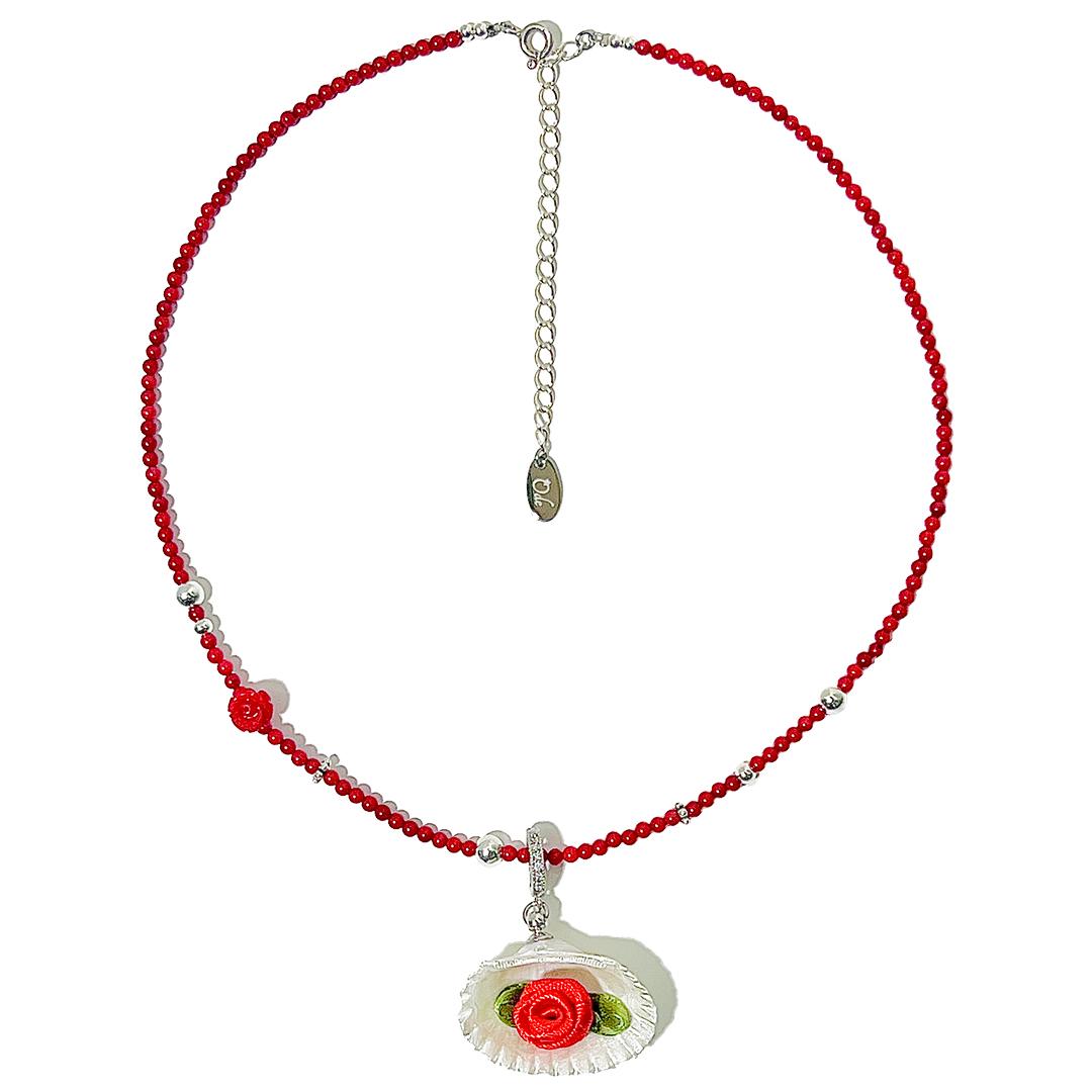 HIDDEN ROSE NECKLACE (Red)