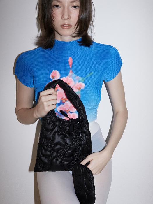 Puffy tote bag(Dust black)