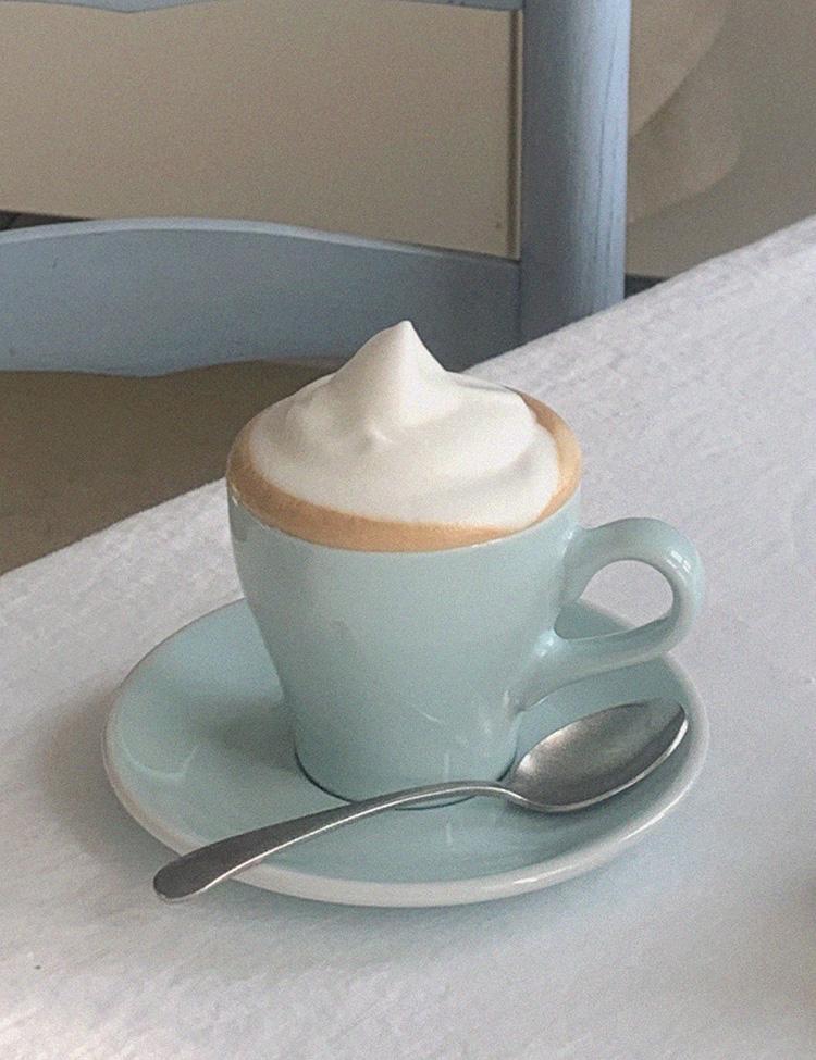 Mint Blue Cappuccino Cup&Saucer