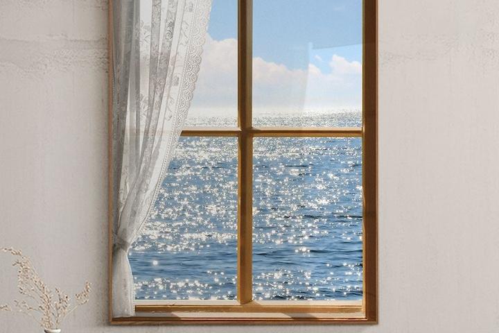 여름 바다 윤슬 감성 풍경  창문 원룸 인테리어 포스터 액자_holiday mornig