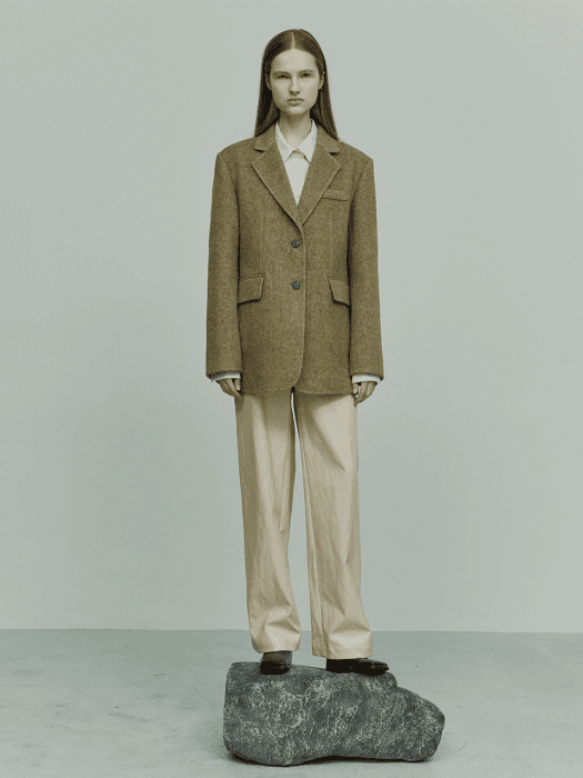 ANGORA SILK HANDMADE JACKET OLIVE