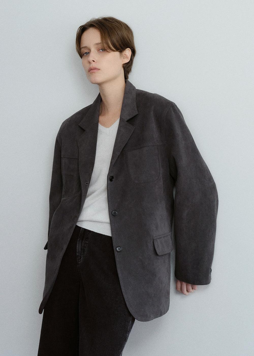 [2차] Covent suede jacket (charcoal)