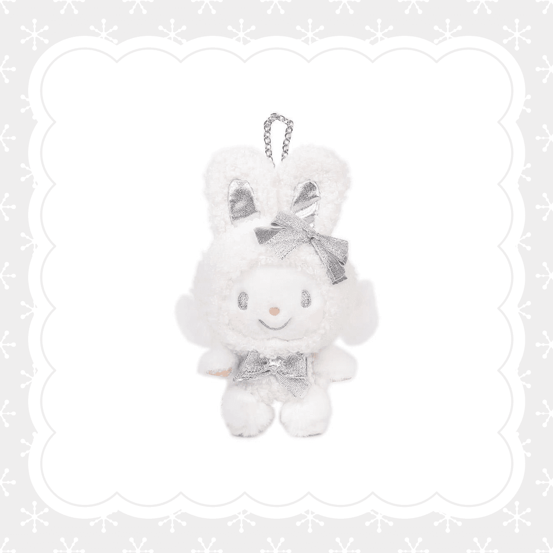 [산리오] 눈토끼 시리즈 후와후와 스노우래빗 마스코트 키홀더 키링 위시미멜