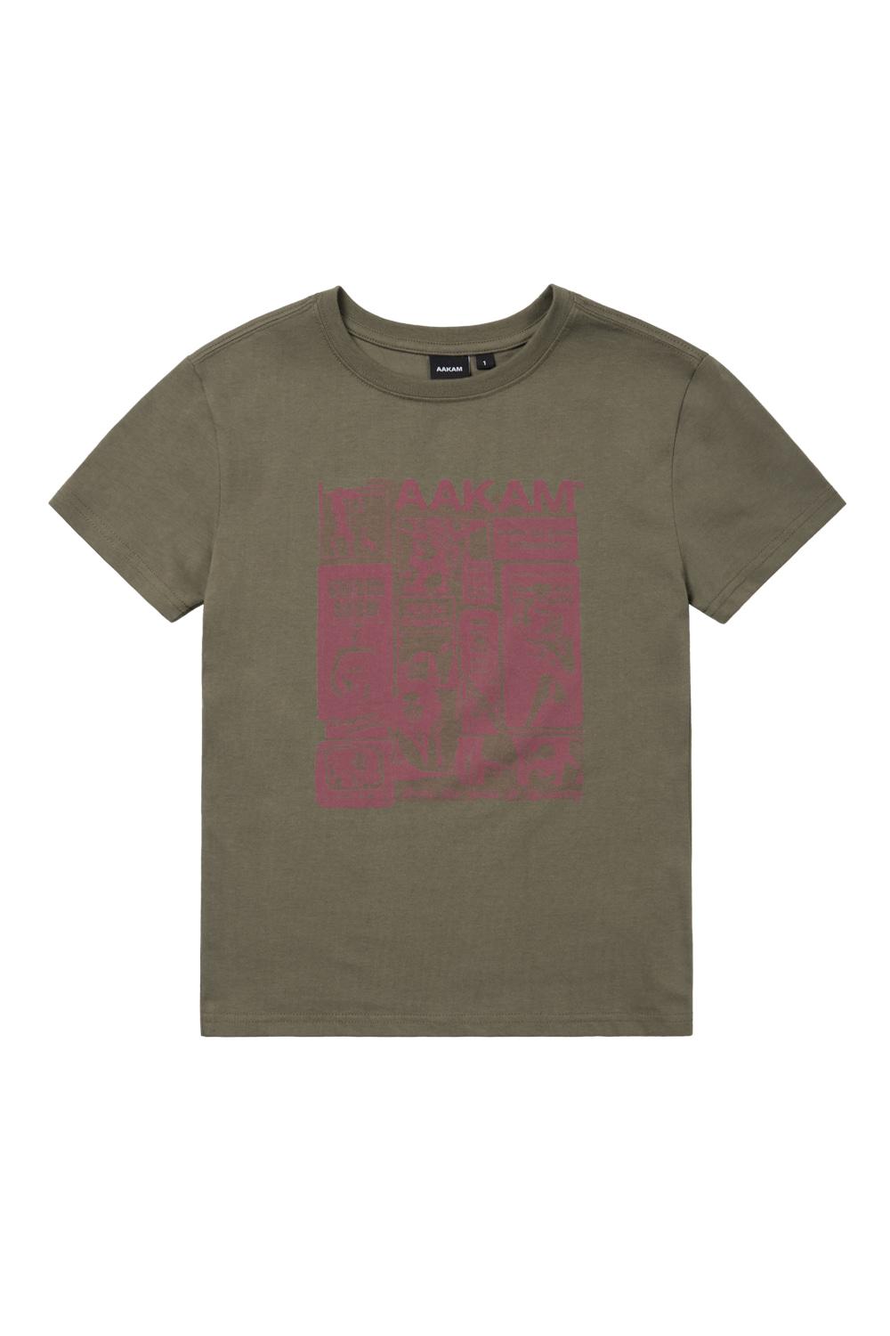 Collage Artwork Half Top (Khaki)
