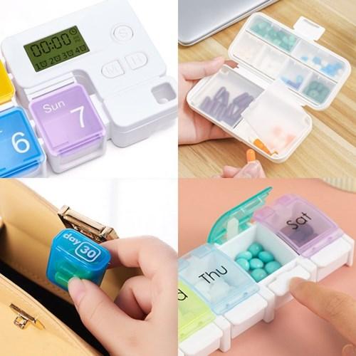 알람기능 휴대용약통 요일별약통 일주일 한달 약통 7일 14일