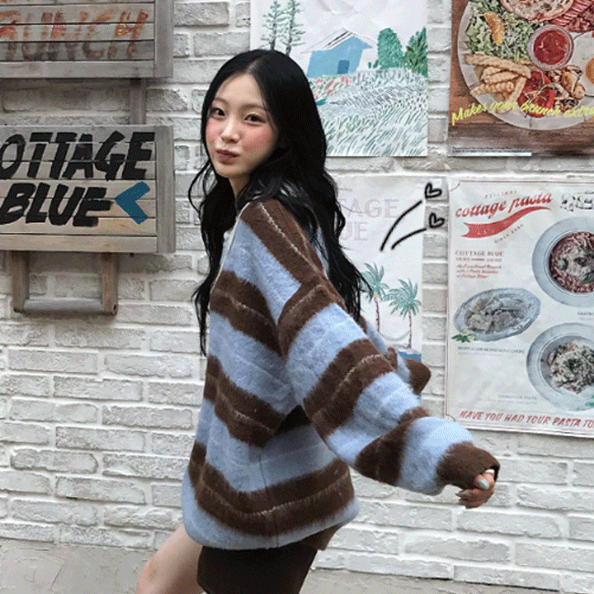[폭닥🤍/여리핏] 브러쉬ST카라박시니트티 (4color)