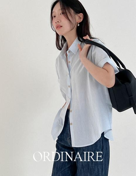 가내스라 [ordinaire] 포세 스트라이프 반팔셔츠 (2color)