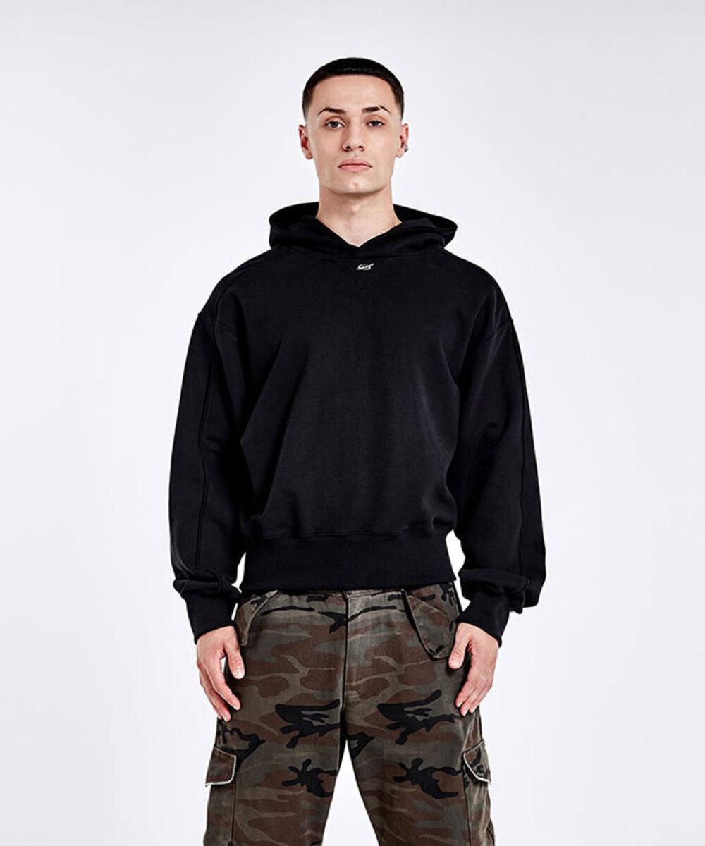 Metal logo hoodie - Black