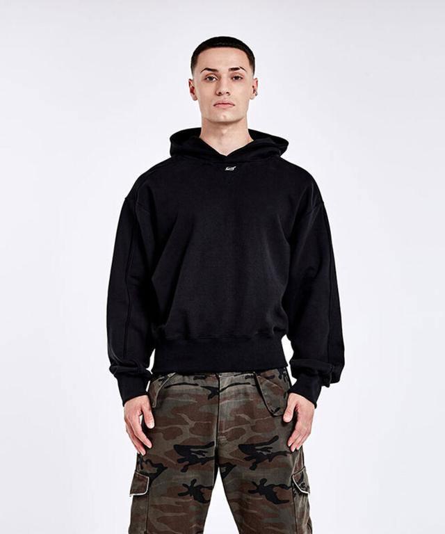 Metal logo hoodie - Black