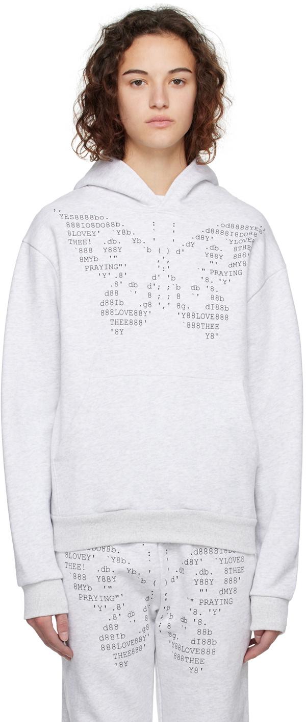 Praying Gray Butterfly Hoodie