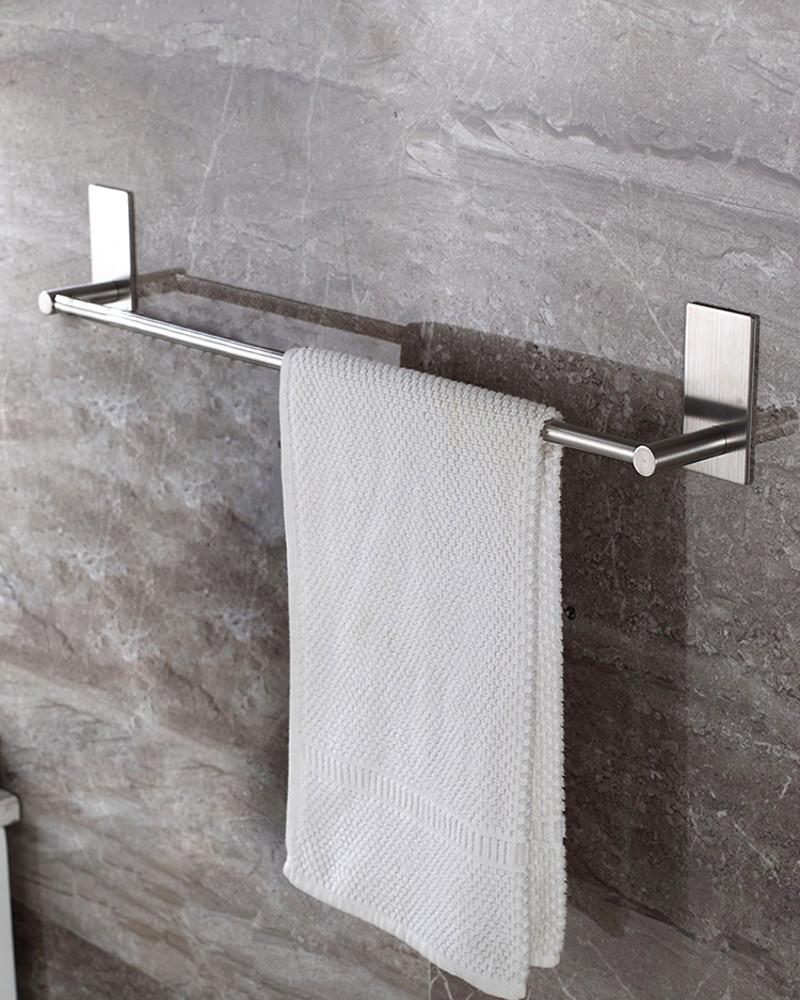 이우아여사 3M 강력부착 호텔식 스테인레스 무타공 수건걸이 S(CRM0046)