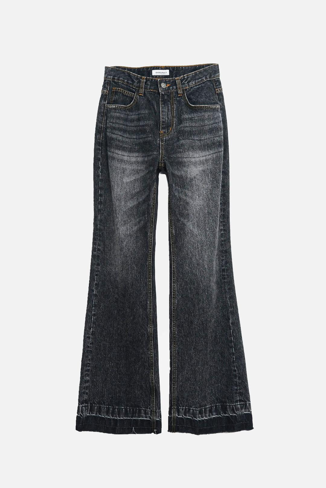 999Humanity Essential Maxi Bootscut Denim "Stone Black\" 999휴머니티 에센셜 맥시 부츠컷 데님 \"스톤 블랙\"