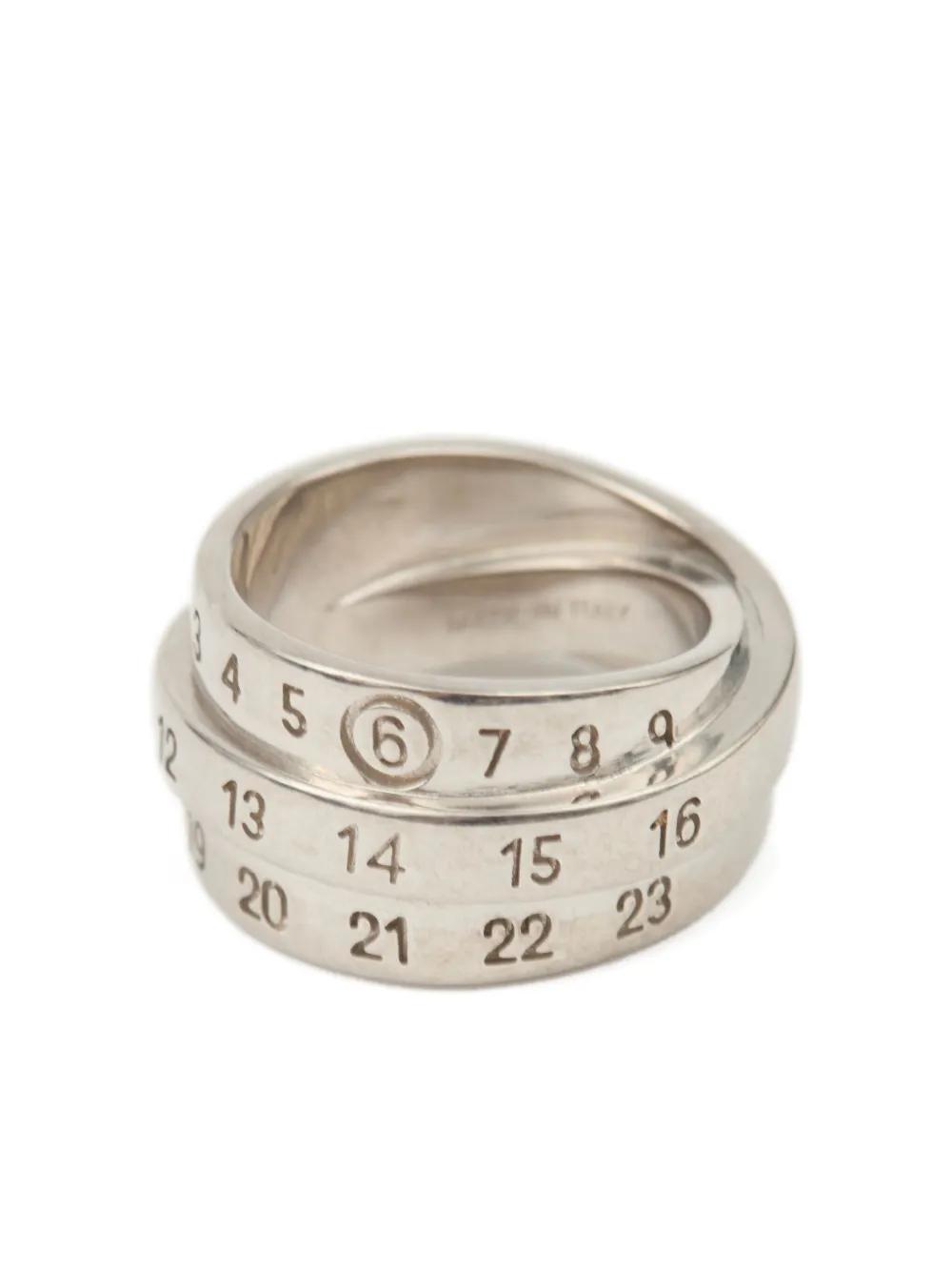 MM6 Maison Margiela 트리플 로고 링 | 실버 톤 | FARFETCH KR