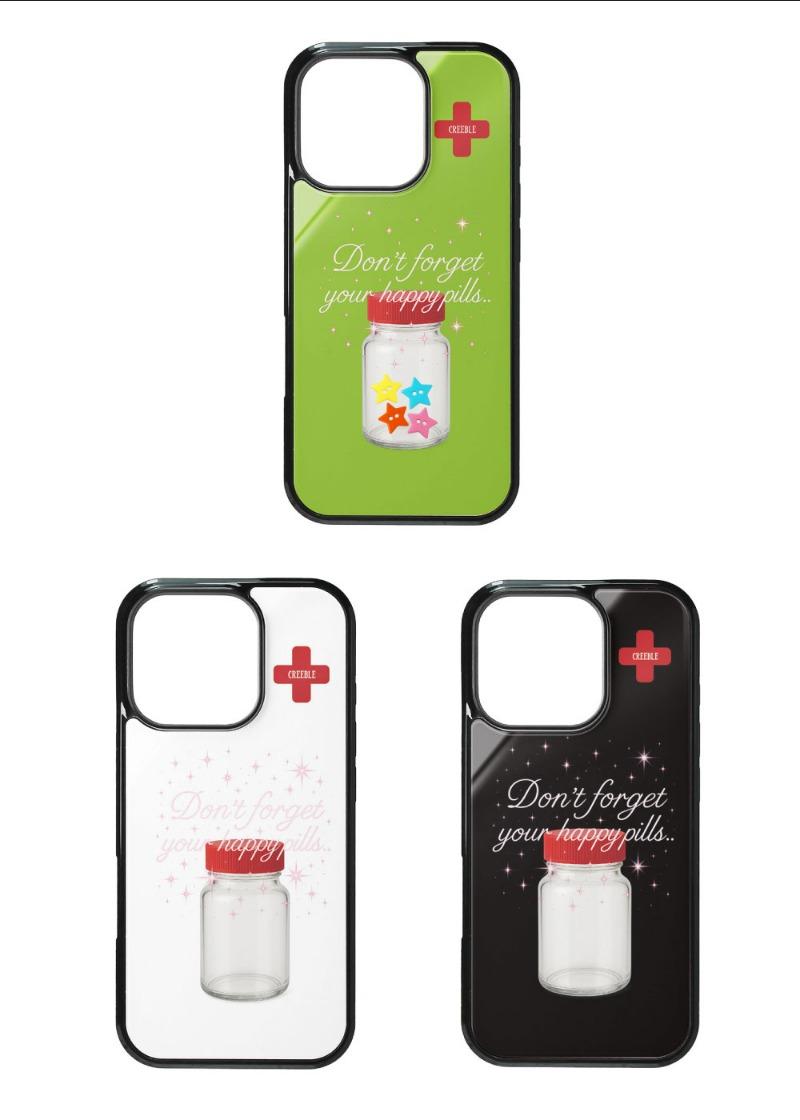 happy pills glass bumper case