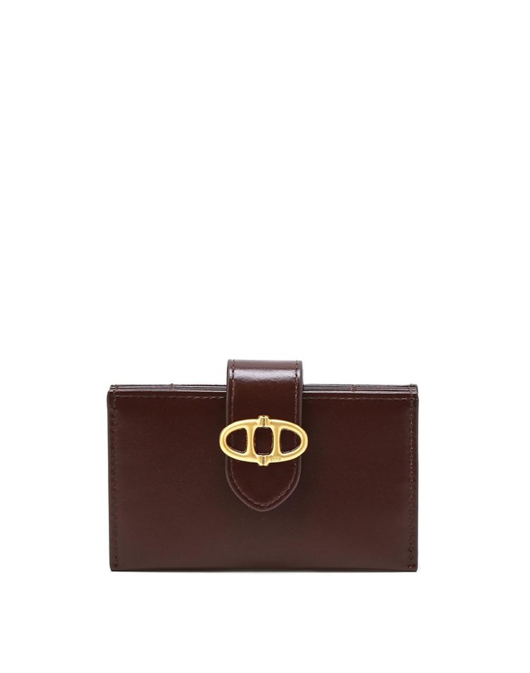 DOUBLE A BURGUNDY BOTTALATO ACCORDION CARD WALLET