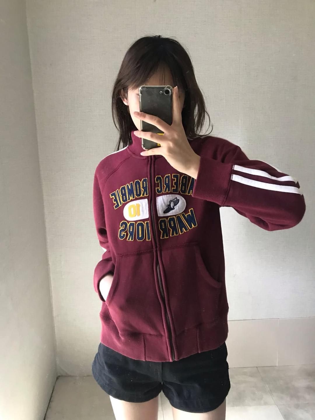 아베크롬비 버건디 트랙 면집업 | 후루츠패밀리