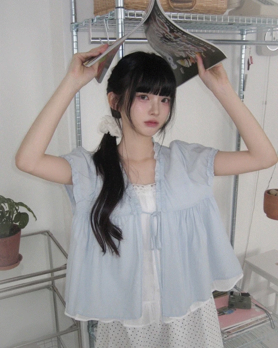 nero layered frill blouse