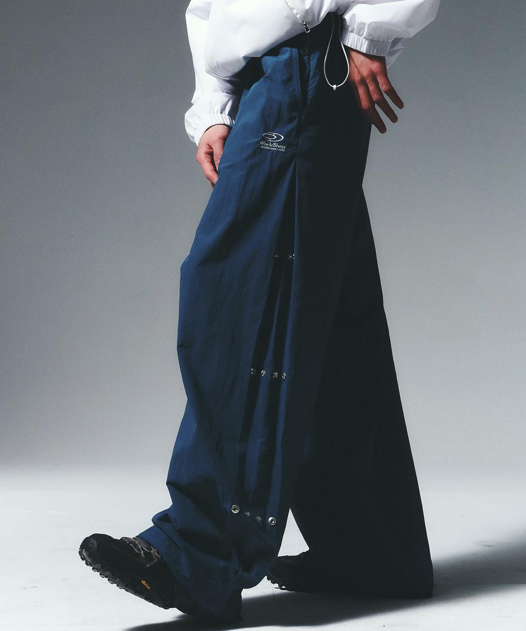 워크샵 사이드 스냅 팬츠 피콕