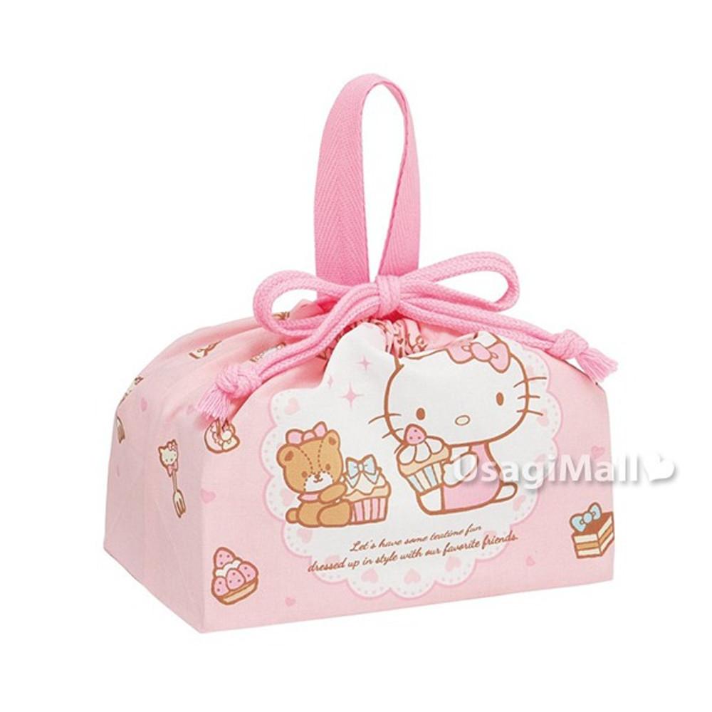 헬로키티 간식타임 조리개 도시락 주머니 도시락가방