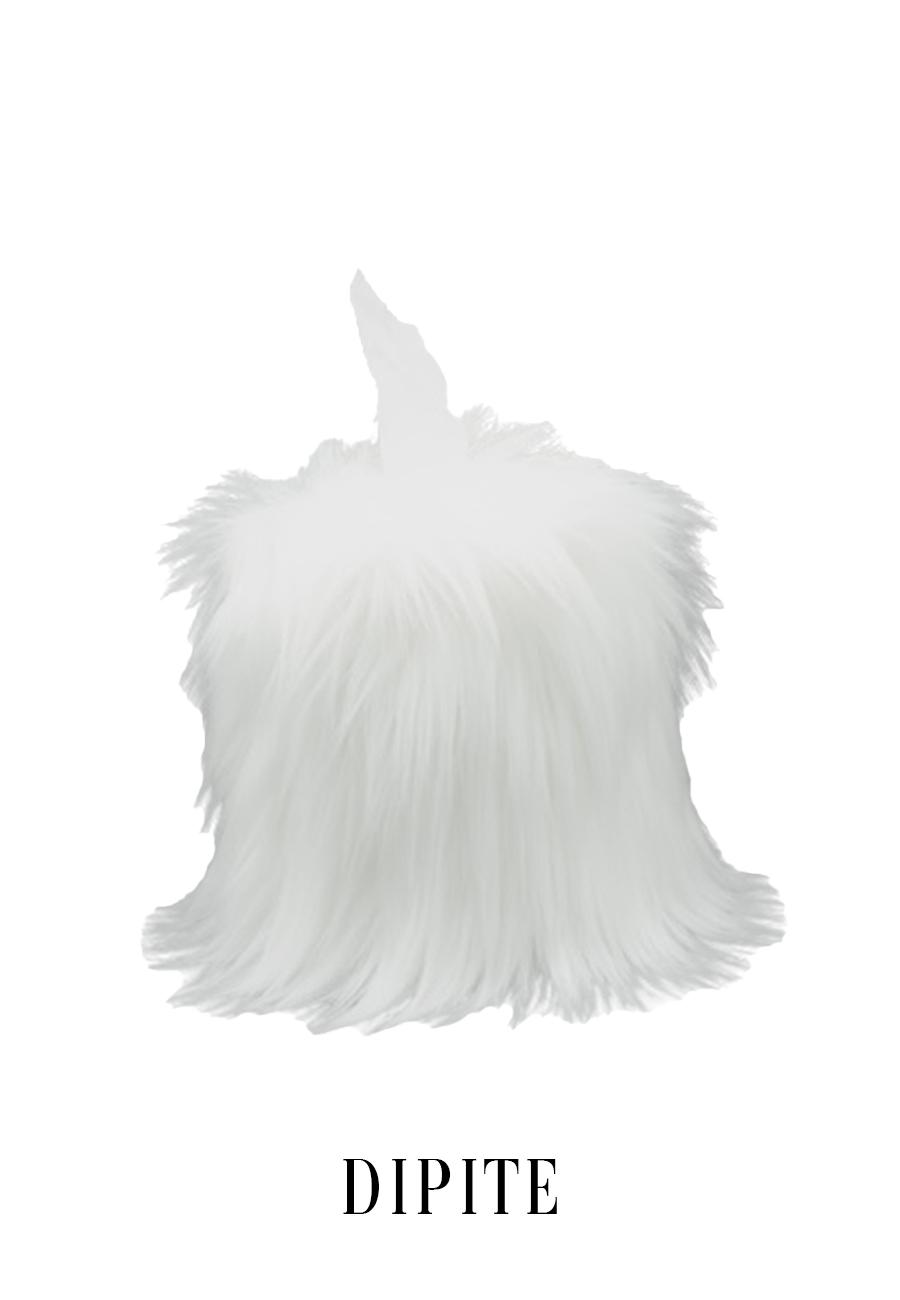 [white] poil tissue case_ round