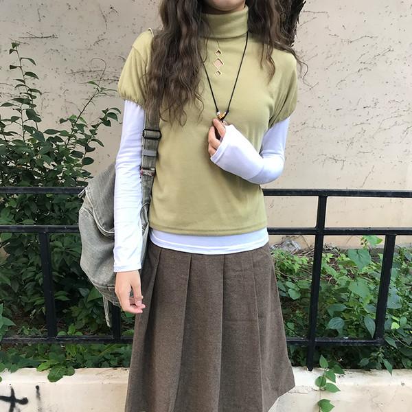 로지 반팔 터틀넥 ( Rosy short-sleeved turtleneck T-shirt )