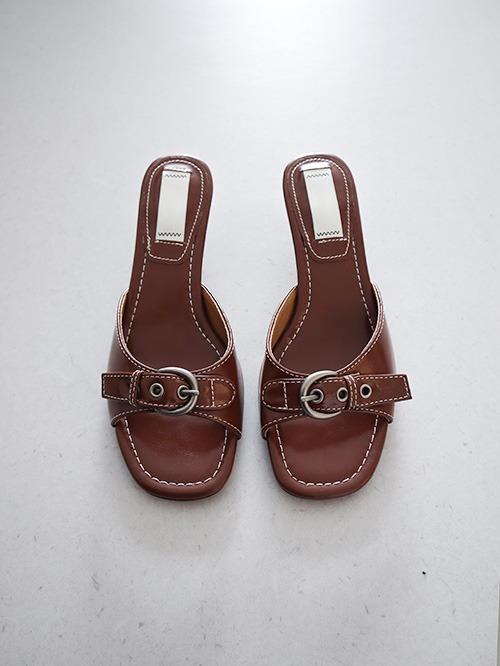 buckle slim heel, 2color