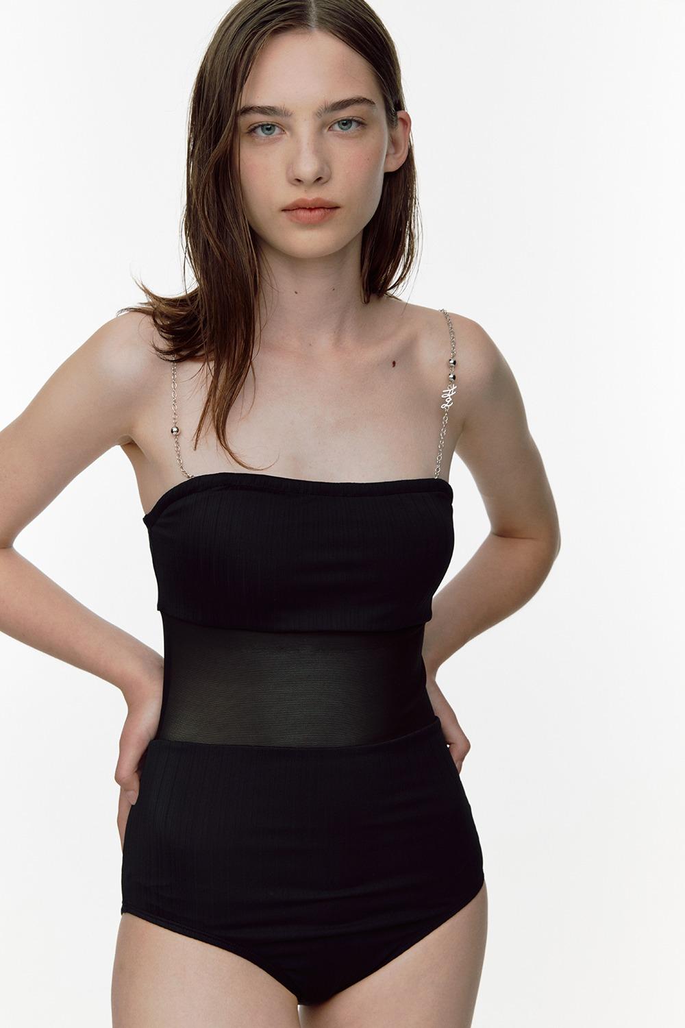 CHAIN MIX SWIMSUIT [BLACK][5/30 예약배송]