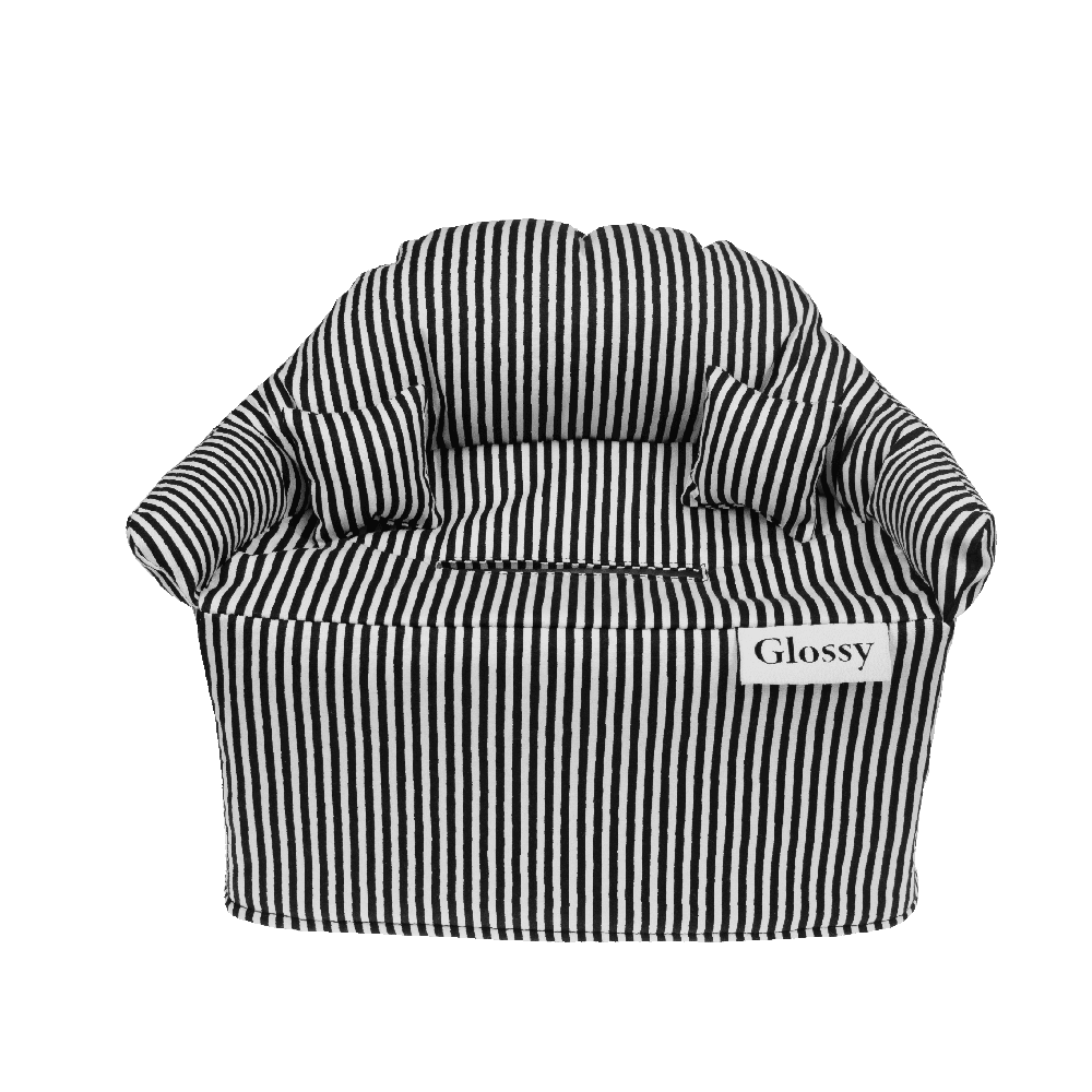 Fruity stripe sofa tissue cover(black)