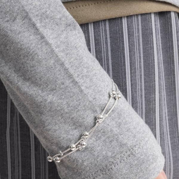 330 Silver Ball Layered Bracelet (Silver)