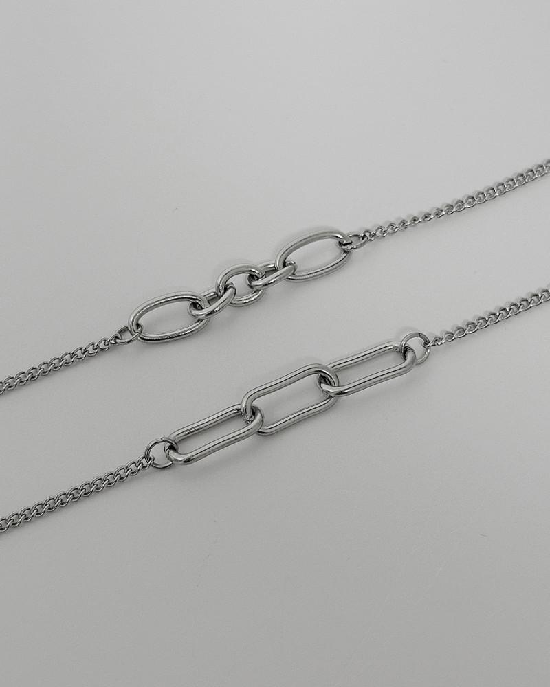 심플 볼드 체인 포인트 목걸이 (3size)