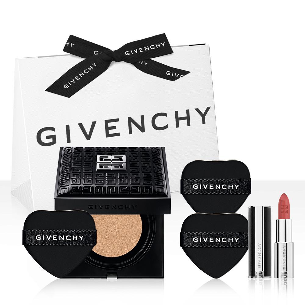 [지방시/선물포장] 프리즘 리브르 스킨-케어링 글로우 쿠션 세트 (+실크 립스틱 미니+하트 퍼프 2개 증정) : 지방시 뷰티