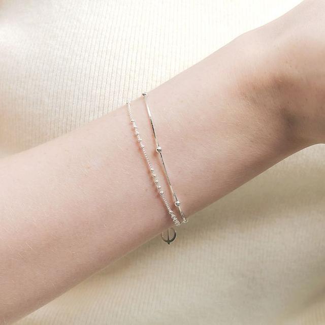 [silver925][정인선 착용] layered ball bracelet
