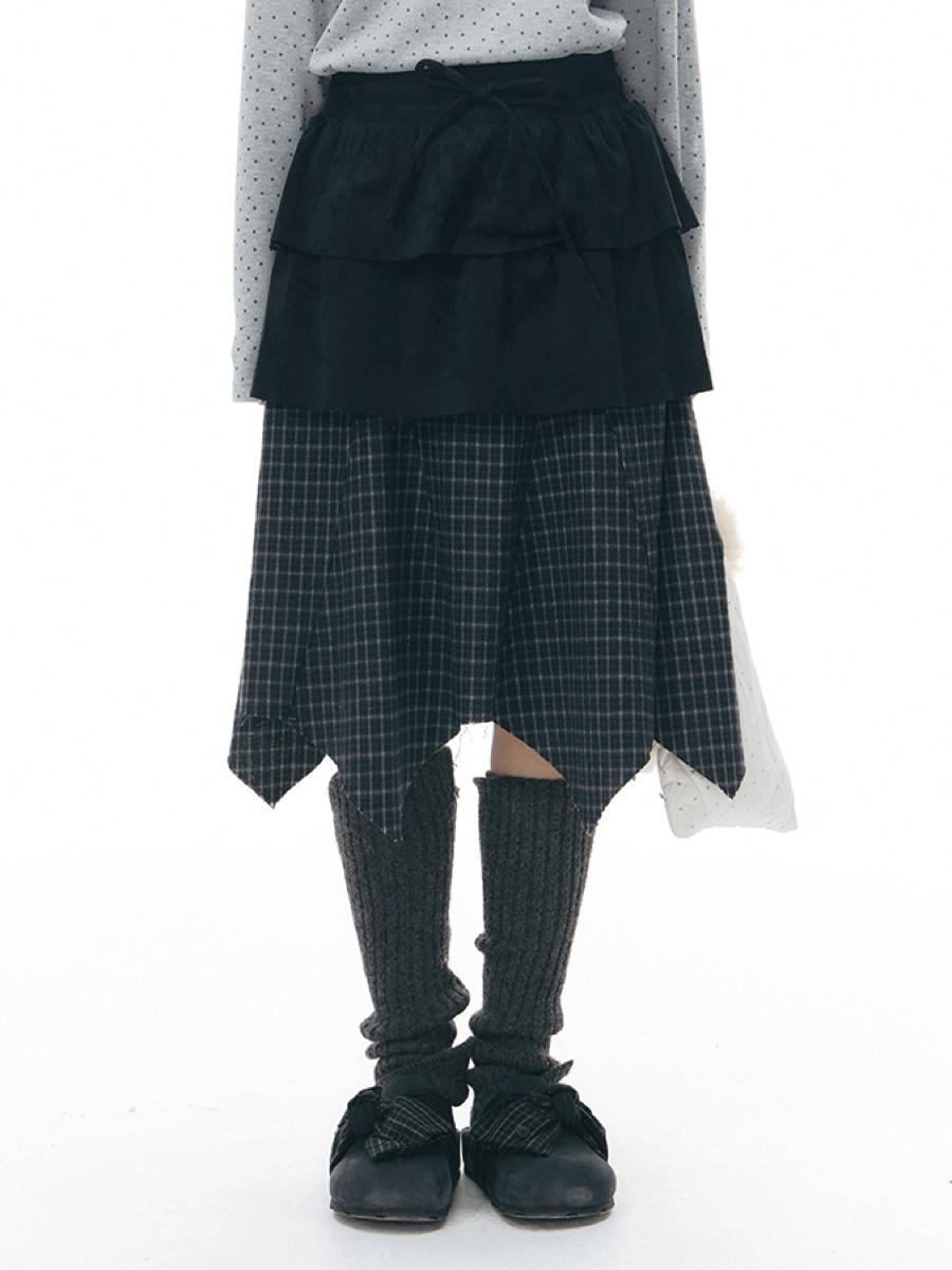 TAKEANAP Timberline Ruffle Layer Skirt (2color)