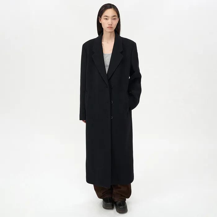 클래식 맥시 코트 BLACK