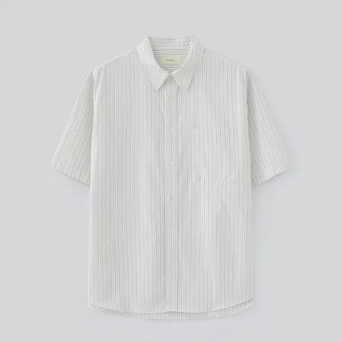 Lauren Stripe Half Shirts (White)