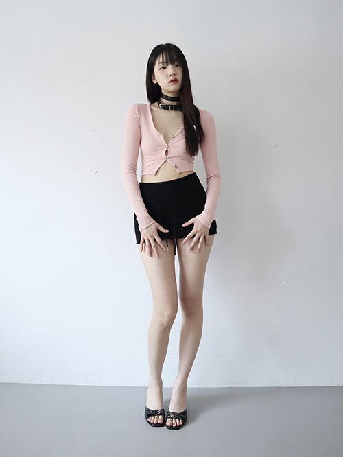 [CLaddA] micromini cardigan, mellow pink