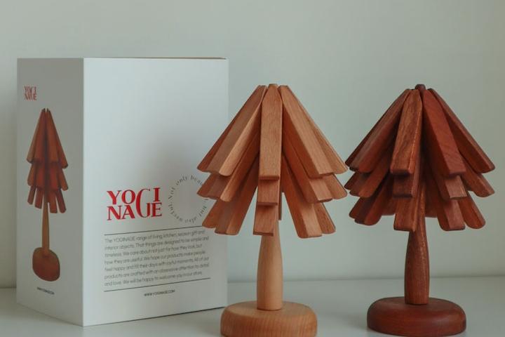 [오늘의딜] 1만개판매 / 집들이추천 스탠딩 트리 나무 냄비받침 (3개입)