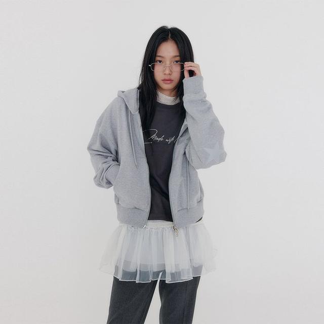 [2차 당일발송] Star Appliqu Hoodie _ Melange Grey