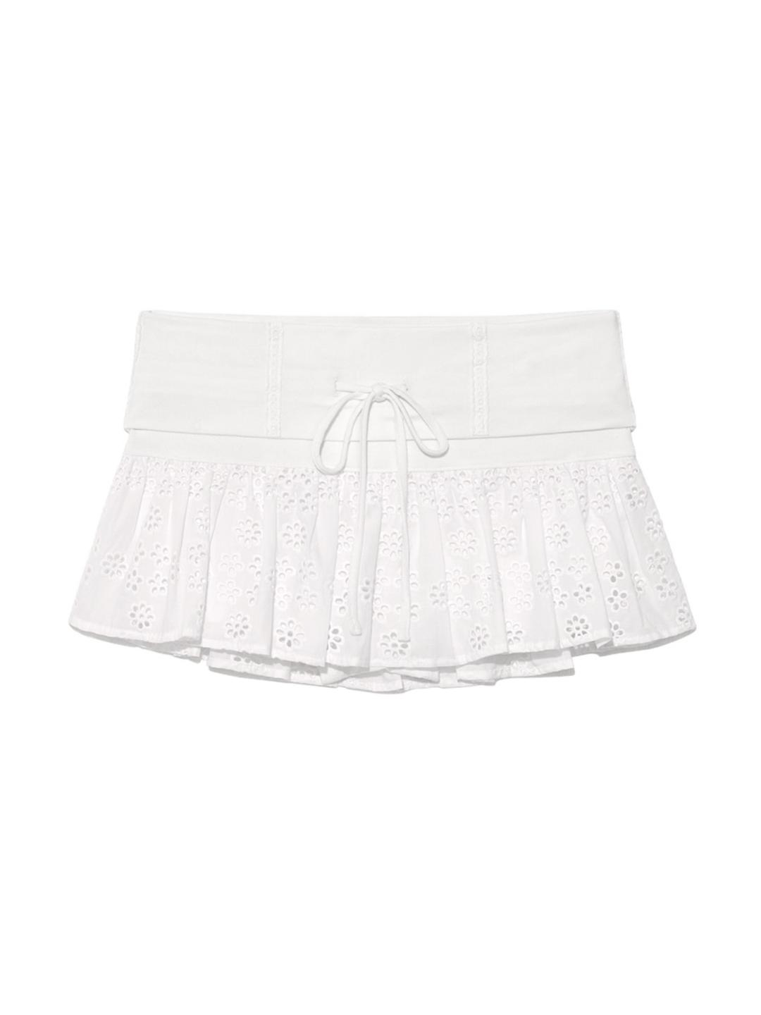 NAOMI BELT MINI SKIRT (WHITE)