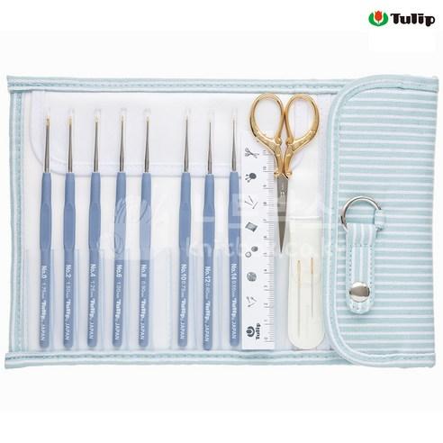 튤립 에티모 블루 레이스 코바늘 세트 (TLG-002) - 뜨개질 도구 | 쿠팡