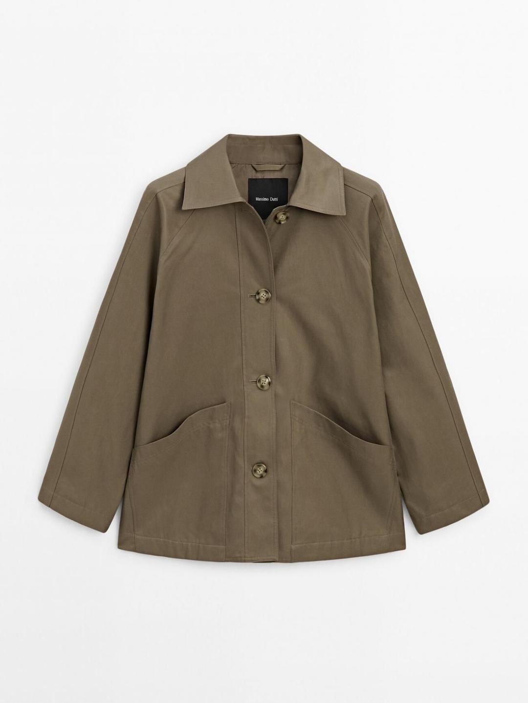 스페인샵 마시모두띠 코튼 혼방 코트 6718/965 GREYISH GREEN