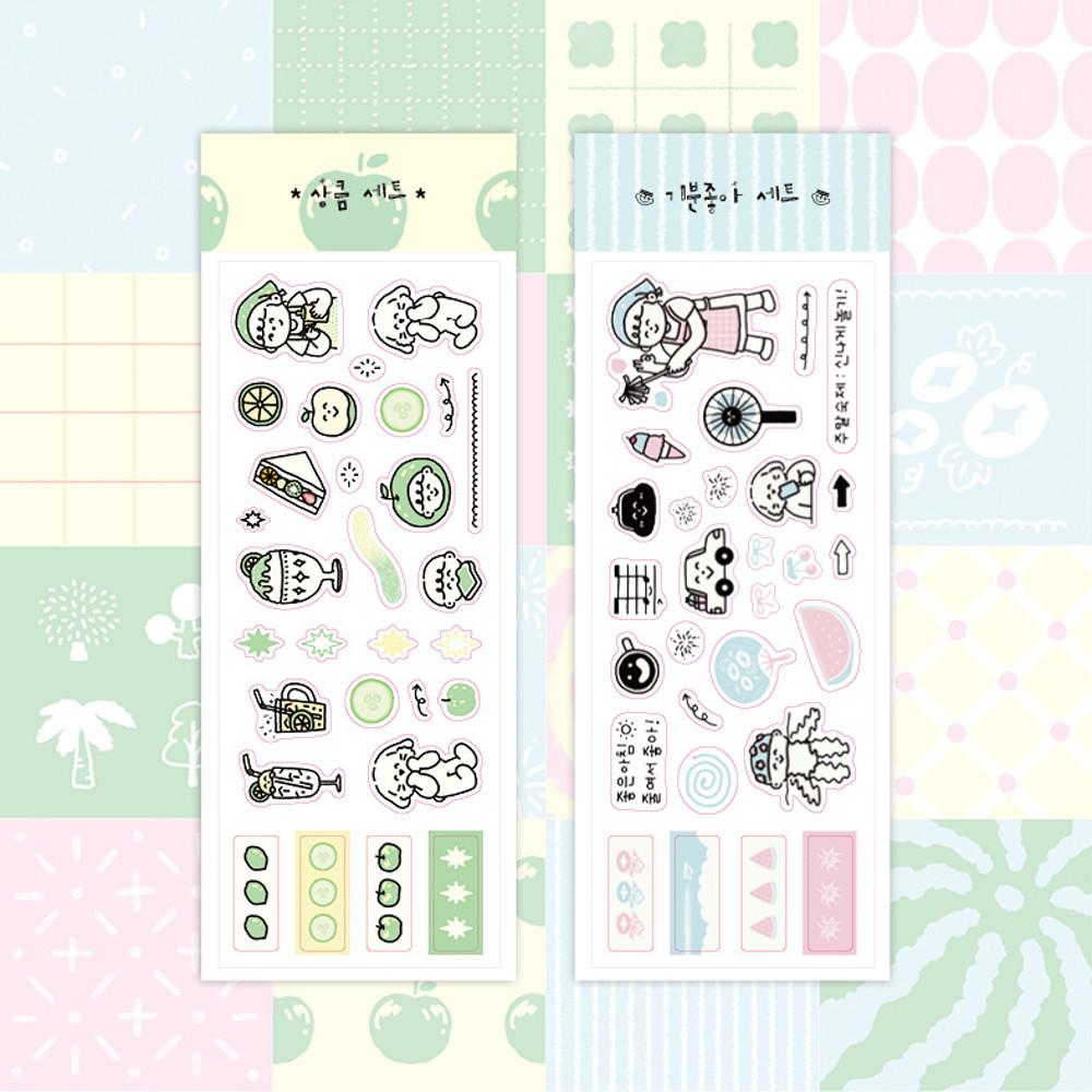 [하리무드] 상큼세트 / 기분좋아 세트 / 더 즐거워지는 세트 스티커