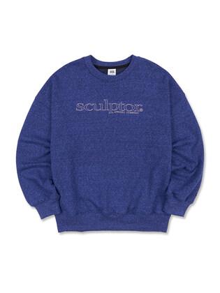 20SS Retro Outline Sweatshirt  [MELANGE BLUE]