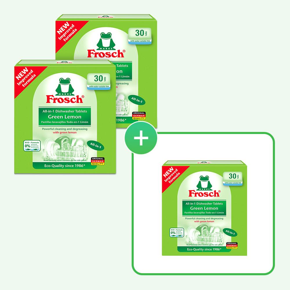 [400만개 돌파] 프로쉬 식기세척기세제 30개입 2개 구매 시+본품 1개 더 / 올인원 식세기 소다 그린레몬 타블렛