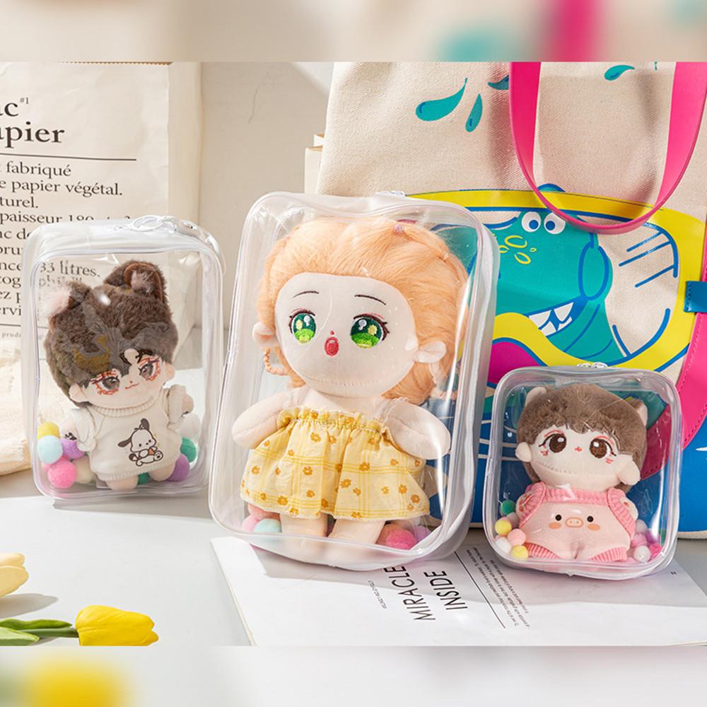 에스엠라지 / 투명 봉제인형 외출 파우치 / 10 15 20cm 3가지 사이즈 누이솜인형